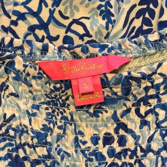 LILLY PULITZER: Kailua Smocked Dress; Calla Lilly Pink High Tides Good Vibes, S - Picture 5 of 6